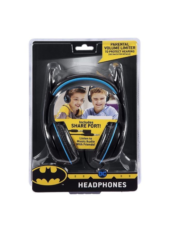KIDdesigns Batman Kid Safe Wired Headphones for Kids - Multicolour - Image 3