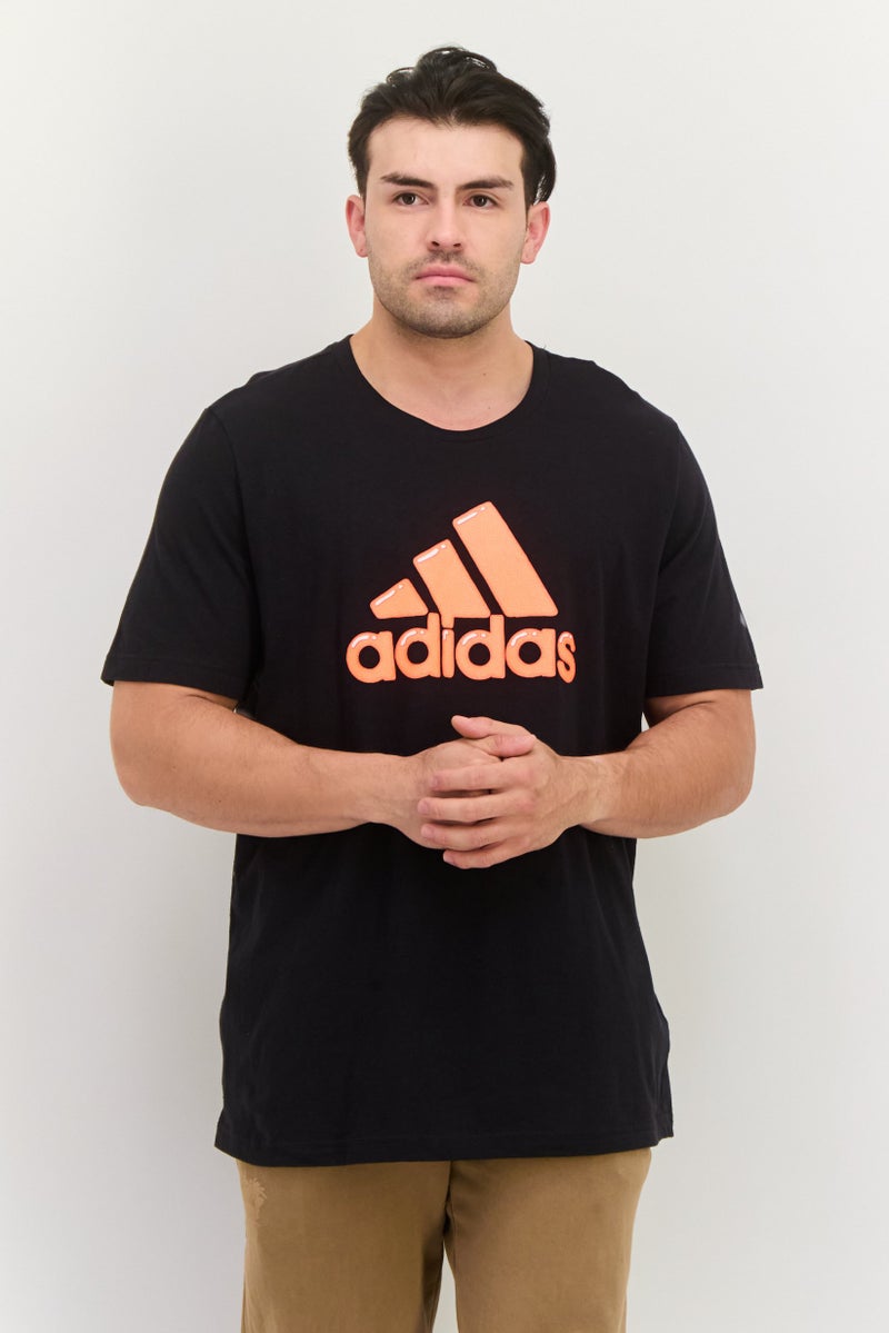 Adidas تي شيرت رياضي للرجال بأكمام قصيرة مناسب في الهواء الطلق، أسود - Image 1