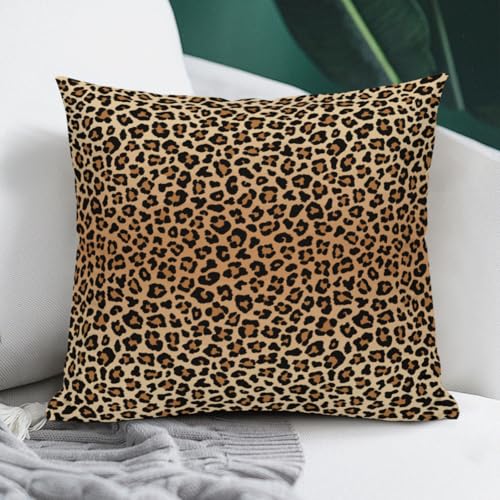 Qwalnely 2 Sets Leopard Print Decorative Throw Pillow Covers, 18x18 Inch for Living Room Couch Bed Sofa, Cheetah Print Home Decor, Soft Cushion Case - Image 3