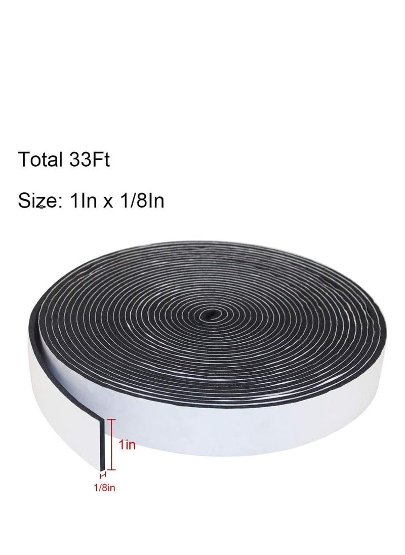 Generic Foam Tape Tape for Pipe Insulation, Weather Stripping Window and Door. Sliding Door,Sound Proof Soundproofing Door Seal,Weatherstrip,Air Conditioning Seal Strip (1/8In X 1In X 33Ft)  - Image 3