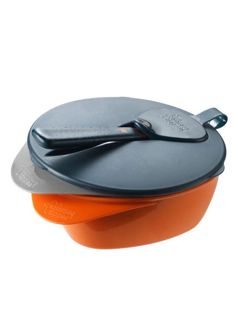 Tommee Tippee UK Explora Easy Scoop Bowls with Lid & Spoon, Leakproof, for 6M+, Ideal for Travel - Image 1