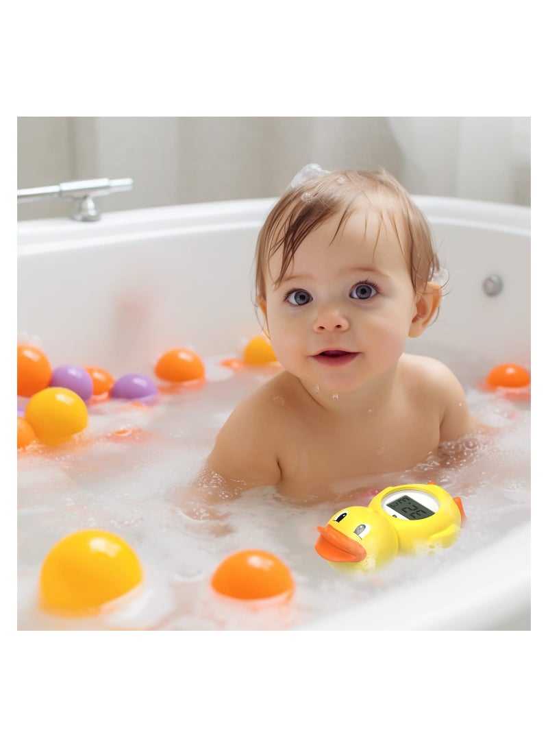 SOLARAE Duck Thermometer, New Upgraded Mute Visual Alert for Fahrenheit and Celsius DegreeDuck Thermometers Floating Toy for Infants Floating Toy for Infant Toddler Bathtub Pool with Temperature Warning - Image 3