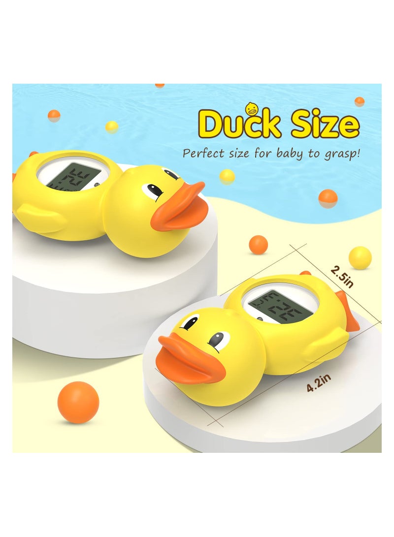SOLARAE Duck Thermometer, New Upgraded Mute Visual Alert for Fahrenheit and Celsius DegreeDuck Thermometers Floating Toy for Infants Floating Toy for Infant Toddler Bathtub Pool with Temperature Warning - Image 4