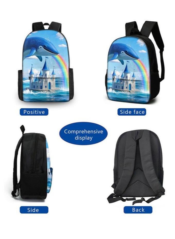 The latest universal cartoon new three-piece schoolbag (for students, teenagers, children) - 454  - Image 3