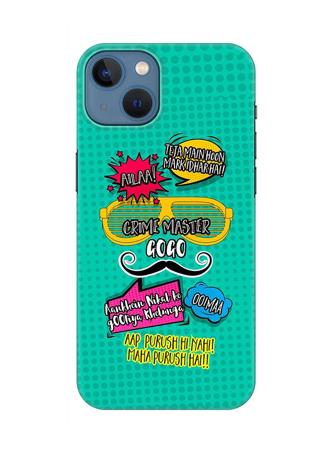 Case for Apple iPhone 14 Slim Snap Classic Series Mobile Cover Hard PC Shield Matte Finish Print - Crime Master Gogo