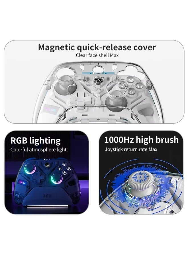 Aolion K10 Gaming Controller With Charging Dock RGB Wireless Gamepad Hall Effect Joystick Trigger For Nintendo Switch/PC/Phone - Image 5