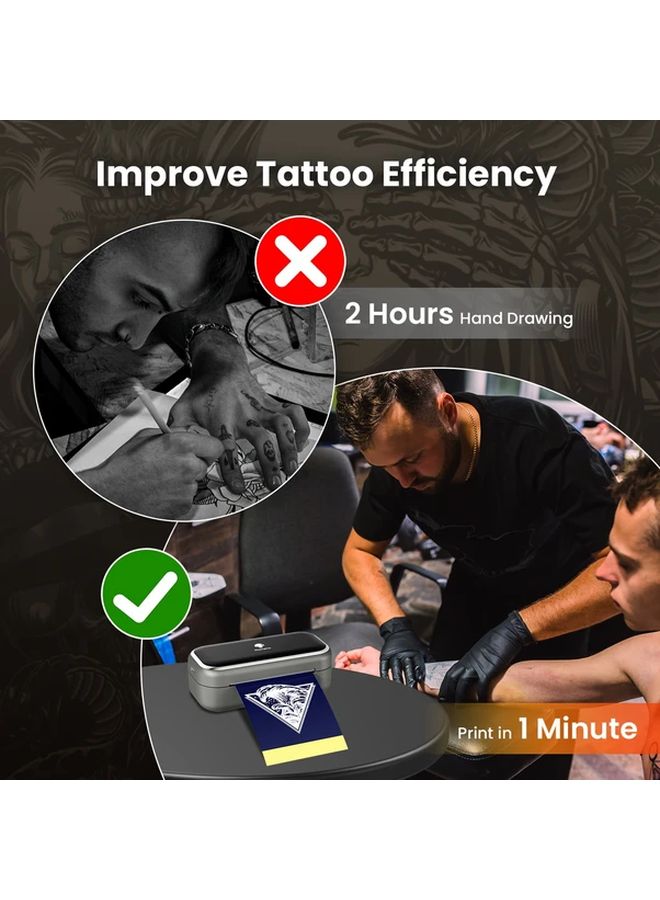 Phomemo TP31 Black Wireless Tattoo Stencil Printer Portable Thermal Printer - Image 5