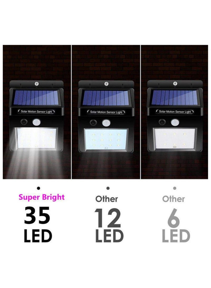 【4 pack】 35 LED Solar Lights Outdoor Waterproof Solar Motion Sensor Light Wireless Lights Outside Wall Lamp for Driveway Patio Garden Path  - Image 4