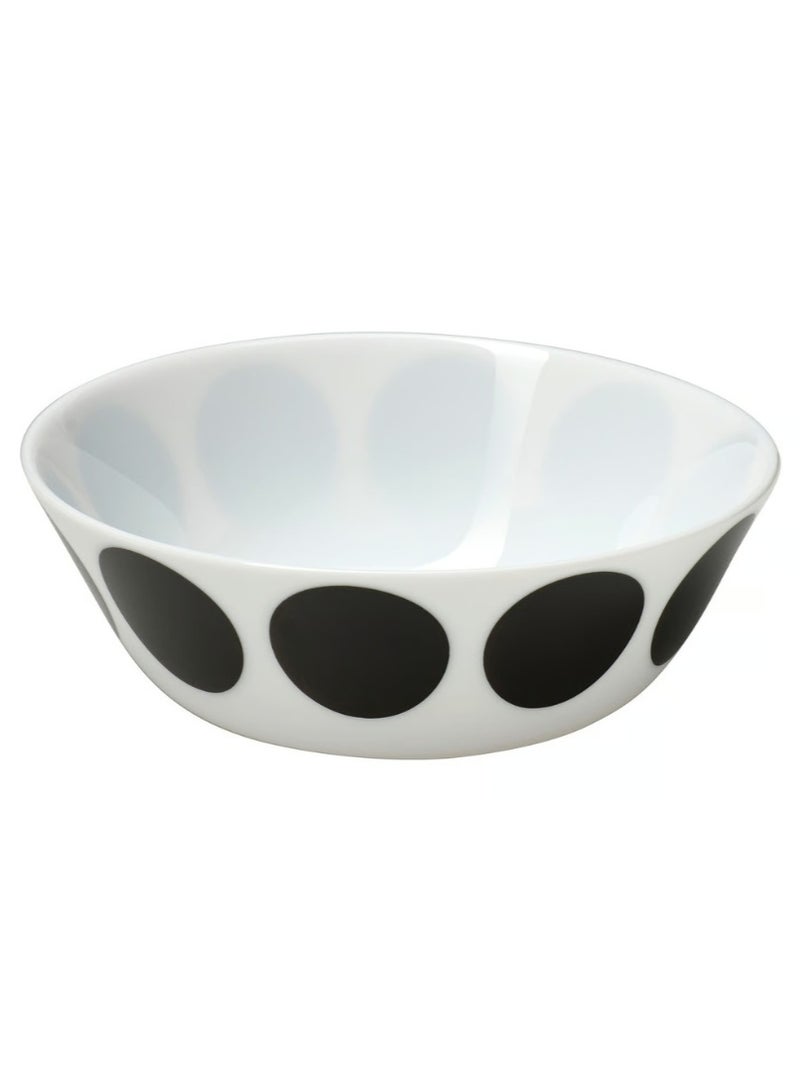 OFTAST Bowl, Set of 4, White/Black, 15 cm - Image 2