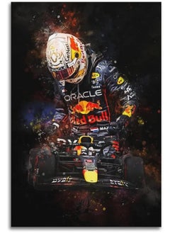 YiYLunneo F1 Formula 1 Max Verstappen Poster Posters for Room Aesthetic Canvas Wall Art Bedroom Decor 16x24inch(40x60cm)