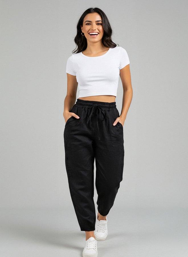 trendyol Black Elastic Waist Harem/Shalwar Relaxed Fit Pants Twoss25Pl00027 - Image 5