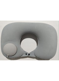Arabest Press inflatable U-shaped pillow neck pillow travel artifact neck folding portable flocking blowing travel pillow U-shaped pillow  - Image 2