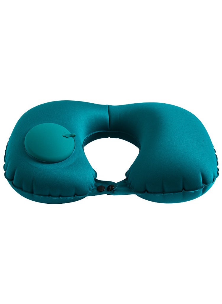 Arabest Press inflatable U-shaped pillow neck pillow travel artifact neck folding portable flocking blowing travel pillow U-shaped pillow  - Image 4