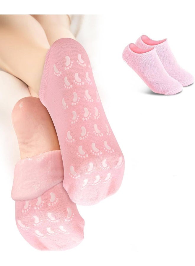 MOMENT Moisturizing Socks, Gel Socks Soft Moisturizing Gel Socks, Gel Spa Socks For Repairing And Softening Dry Cracked Feet Skins  - Image 1
