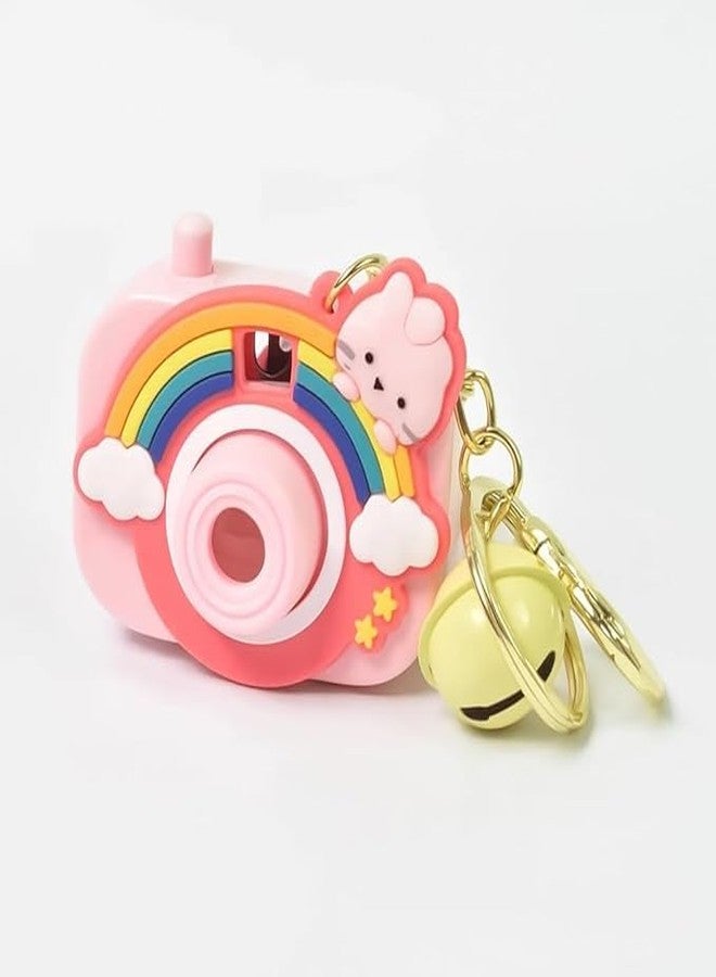 Giantra Cartoon Projection Camera with Bell Keychain, Interactive Image Slide Show Toy, Push Button Operation, Random Color, Educational Gift for Kids - Image 3