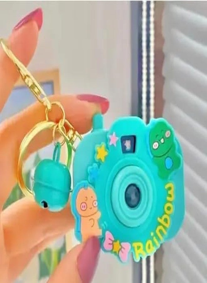 Giantra Cartoon Projection Camera with Bell Keychain, Interactive Image Slide Show Toy, Push Button Operation, Random Color, Educational Gift for Kids - Image 1
