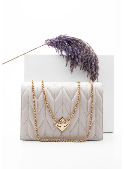 MARJIN Women's Gold Color Chain Shoulder Bag Delbin