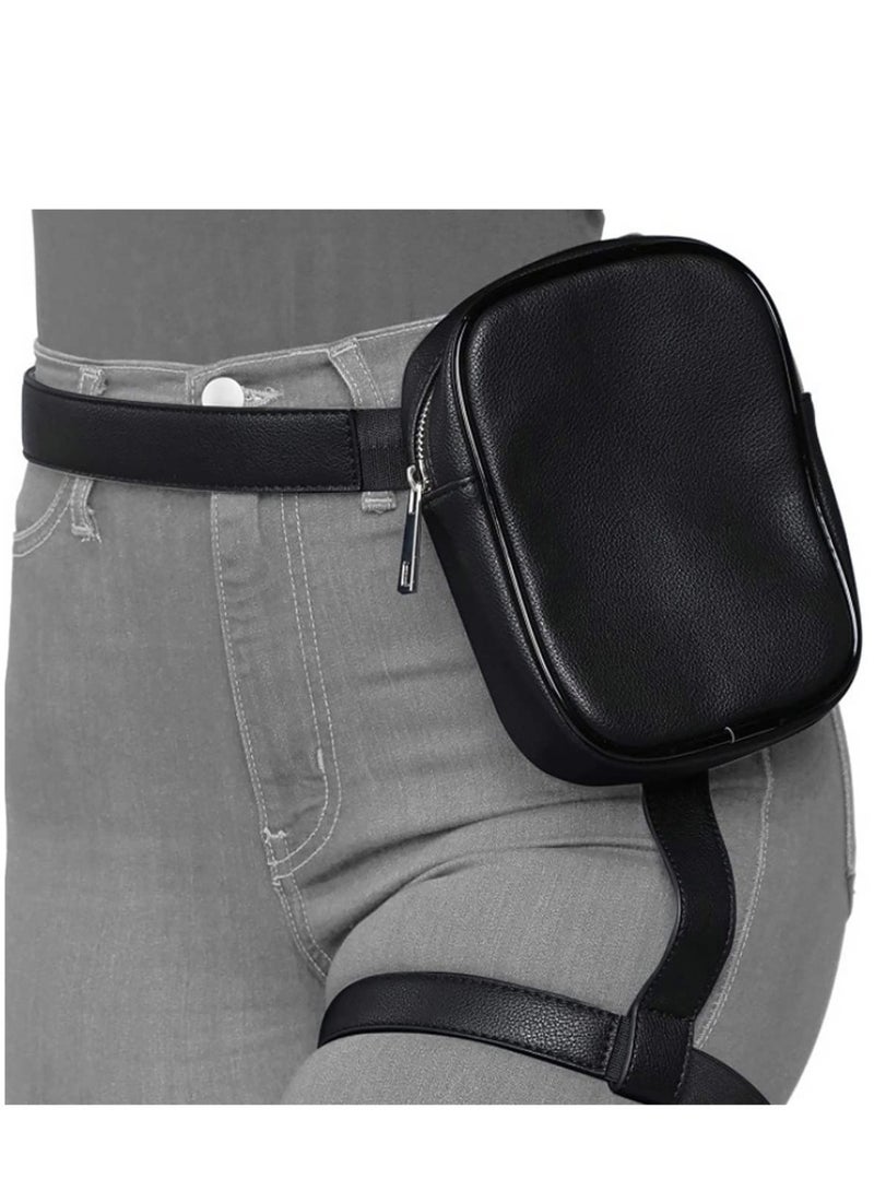 Zikra Drop Leg Bag Small Waterproof for Men Women Bike Riding Cycling Hiking Waist Pack Thigh Pouch Outdoor Travel Camping Casual Daypack(Black) - Image 1