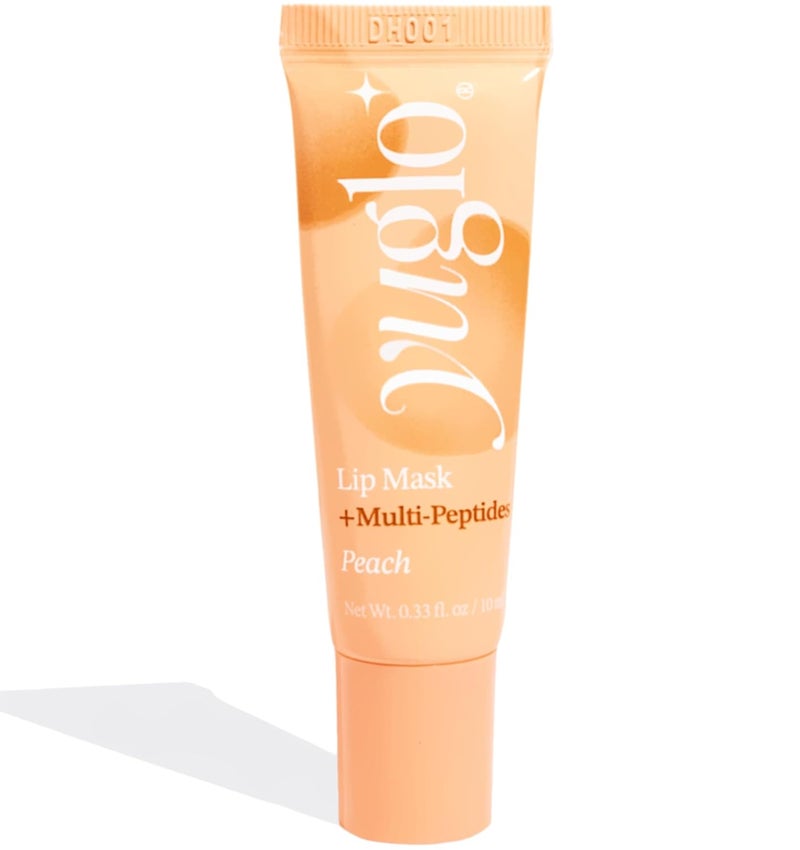 YUGLO MultiPeptide Infused Lip Sleeping Mask  Moisture  Collagen Boosting Lip Sleeping Mask Restore Hydrate  Plump Dry Chapped Lips  Peach