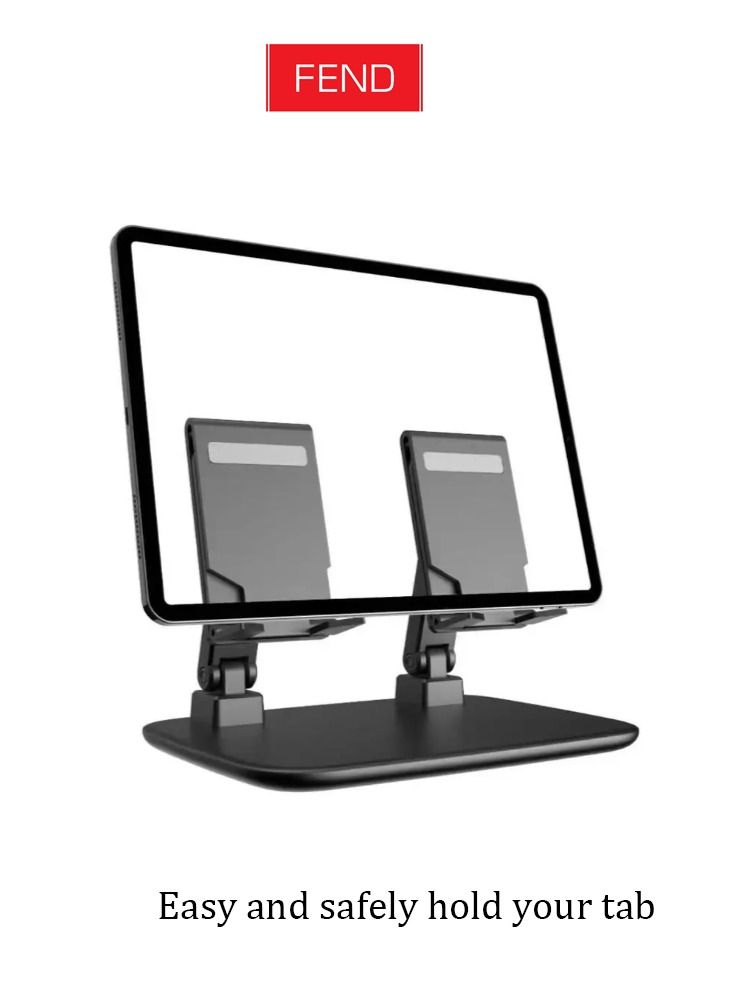 فيند Multi حامل سطح مكتب مزدوج متعدد الأغراض للهاتف المحمول والتابلت أسود - Image 2