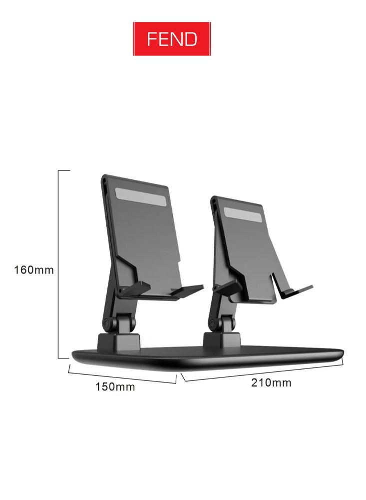 فيند Multi حامل سطح مكتب مزدوج متعدد الأغراض للهاتف المحمول والتابلت أسود - Image 4