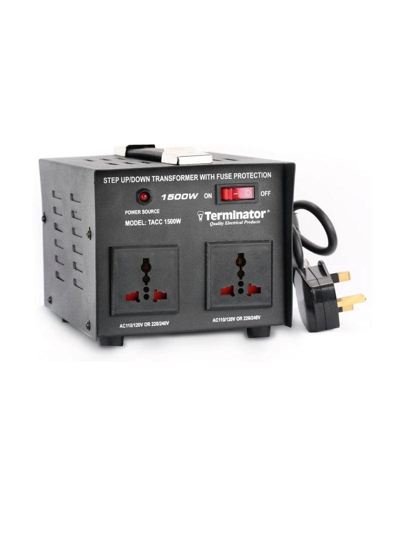 Terminator Converter 1500W Ac to AC 2 universal output socket 13A UK Type  - Image 1