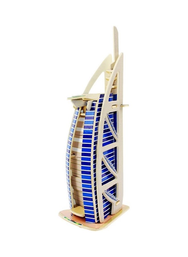 لعبة ألغاز تركيب صور مقطعة مصنوعة من الخشب بتصميم مبنى صغير ثلاثي الأبعاد طراز Bnwf023