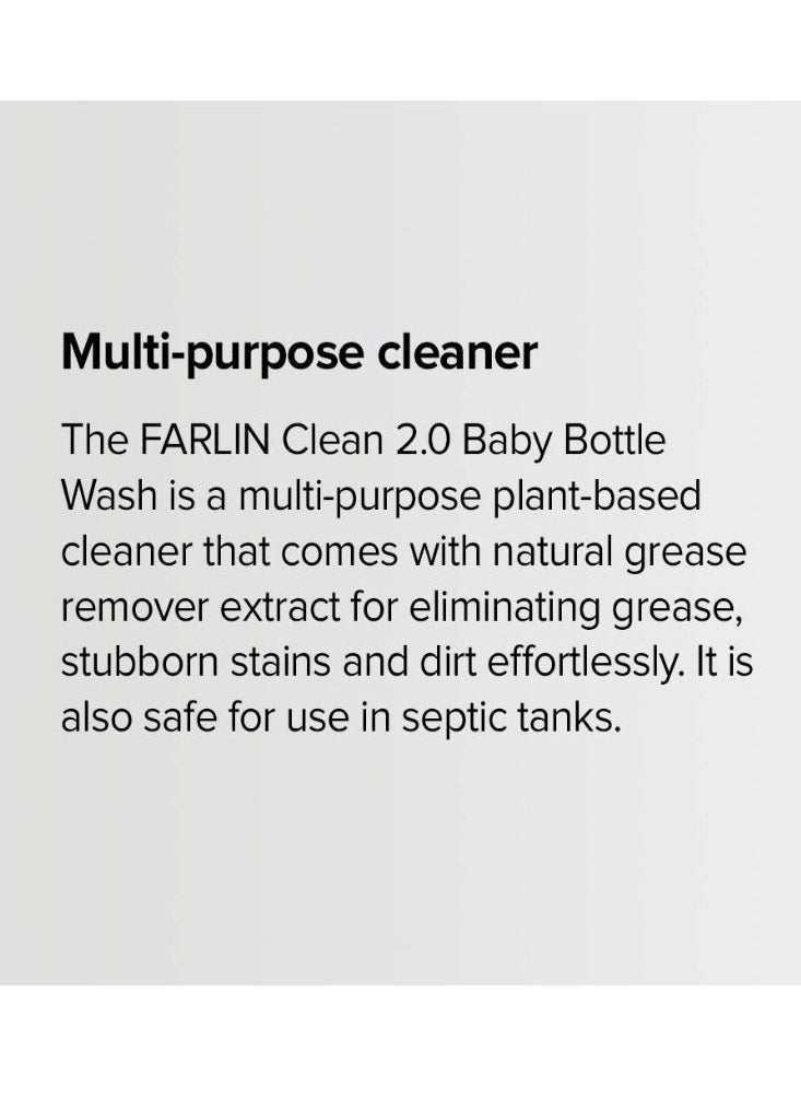 FARLIN Wash And Cleansers Baby Bottle, Natural Plants Formula - 700Ml  - Image 5