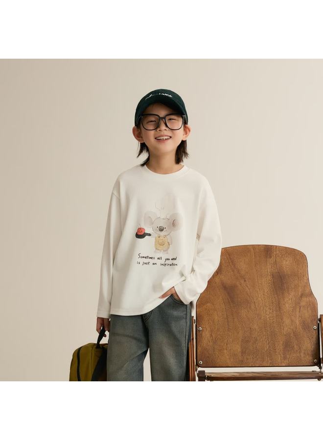 Chenchen Mom [kids Fun Party] Girls' Long Sleeve T-shirt Early Autumn Stylish Cartoon Print Versatile Children's Top 8391x - Image 2