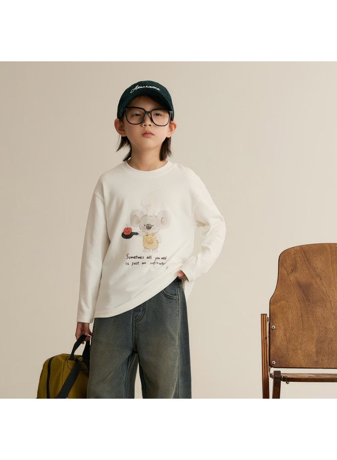 Chenchen Mom [kids Fun Party] Girls' Long Sleeve T-shirt Early Autumn Stylish Cartoon Print Versatile Children's Top 8391x - Image 4