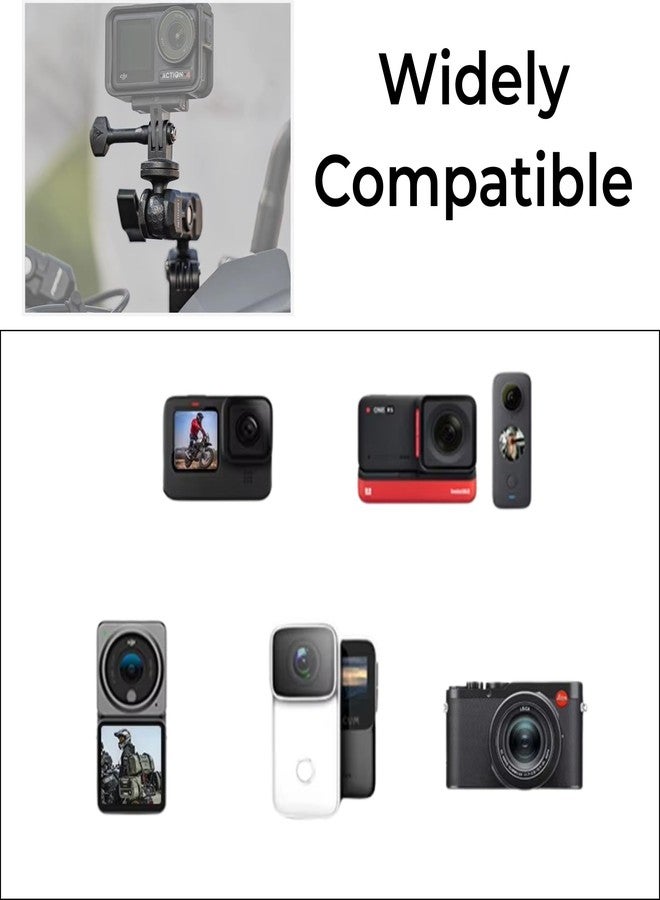 YELLOWFIN Action Camera Power Clamp Mount with 360° Dual Ball Head, Anti-Theft Knob, Aluminium Bike/Motorcycle/Scooter Clamp, Multi-Position Mount Compatible with Action Cameras for DJI Osmo, Hero, Insta360 - Image 5