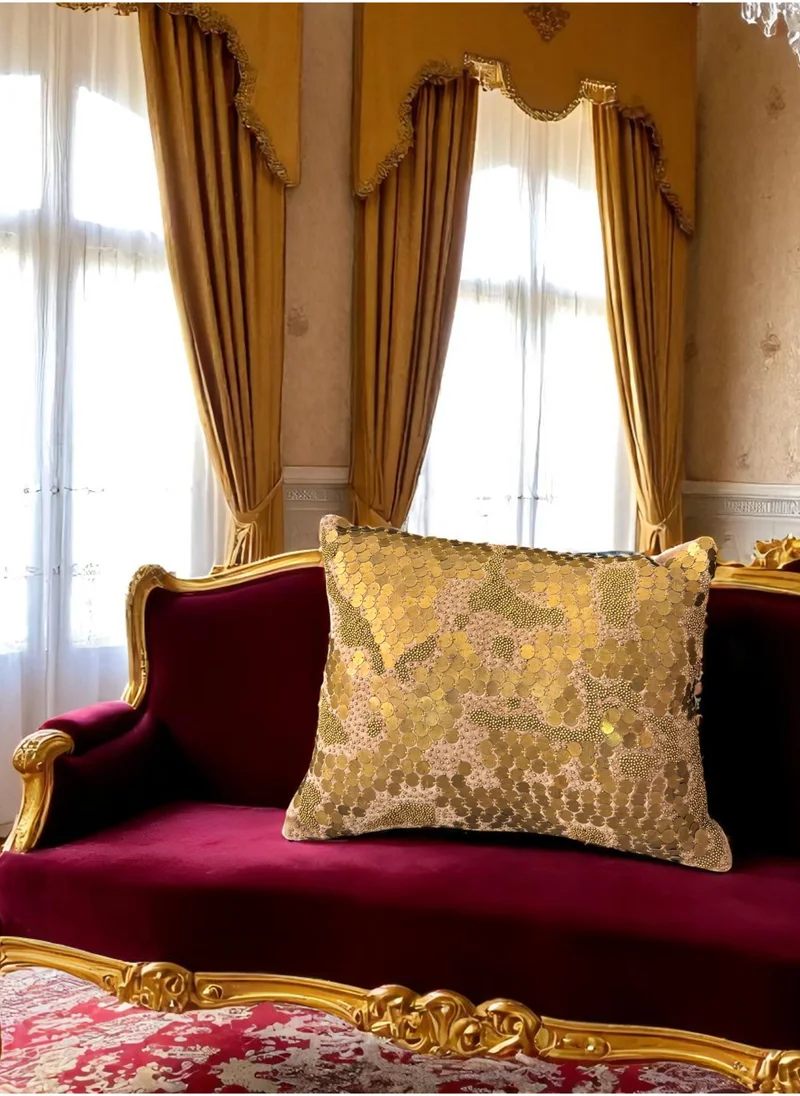 Tohfa Luxe Golden Dusk Cushion with Filler