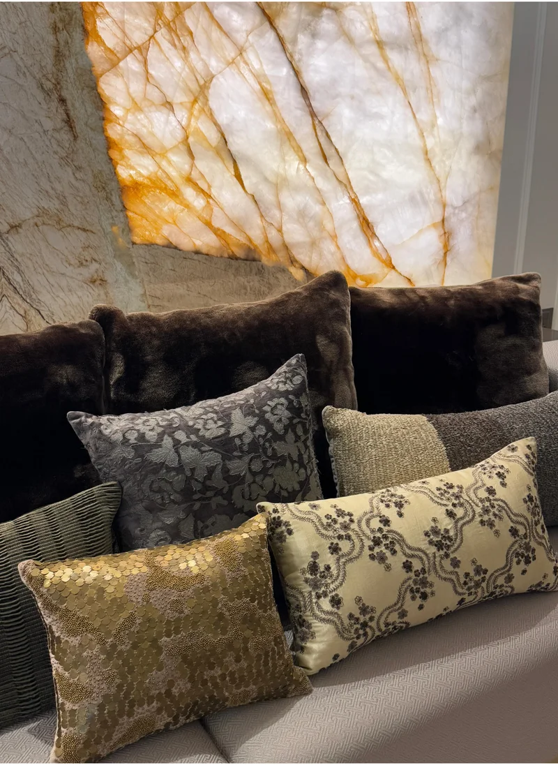 Tohfa Luxe Golden Dusk Cushion with Filler