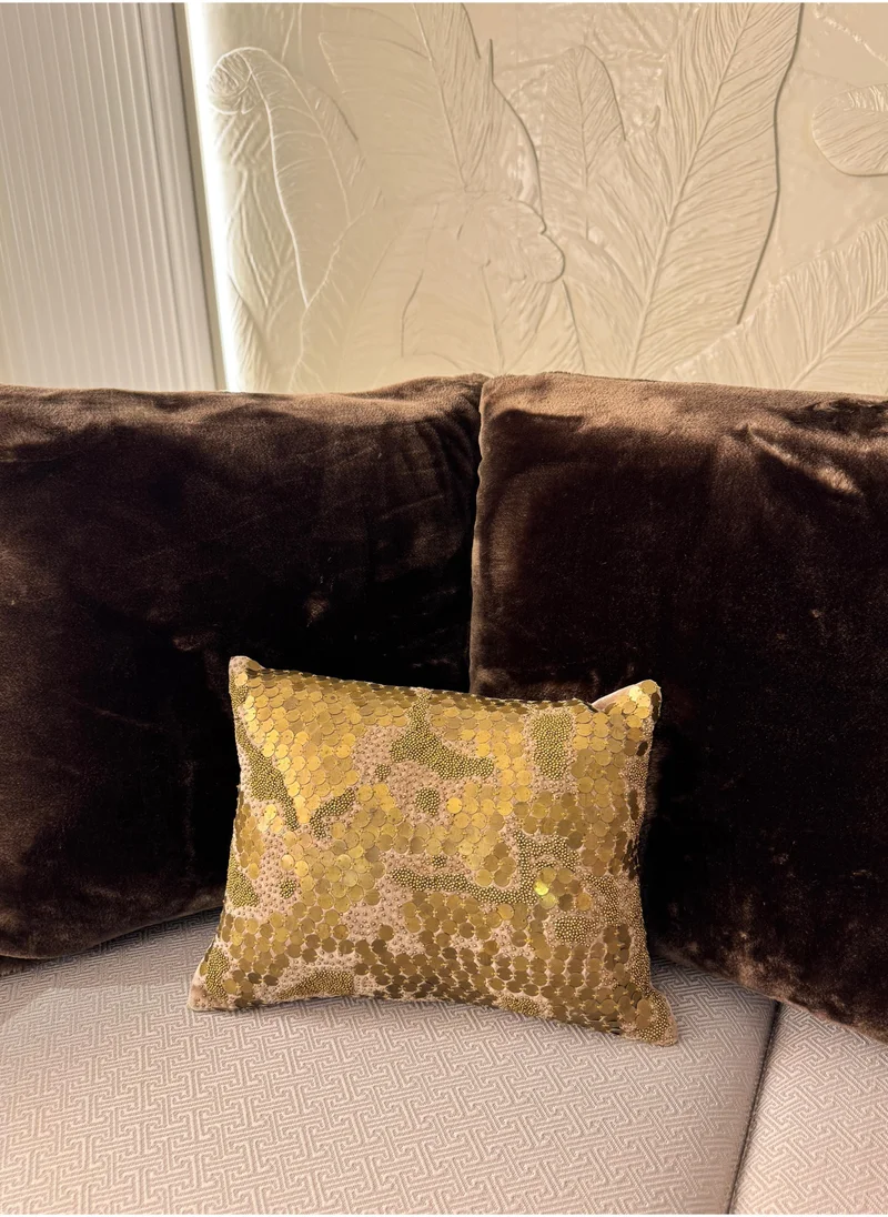 Tohfa Luxe Golden Dusk Cushion with Filler