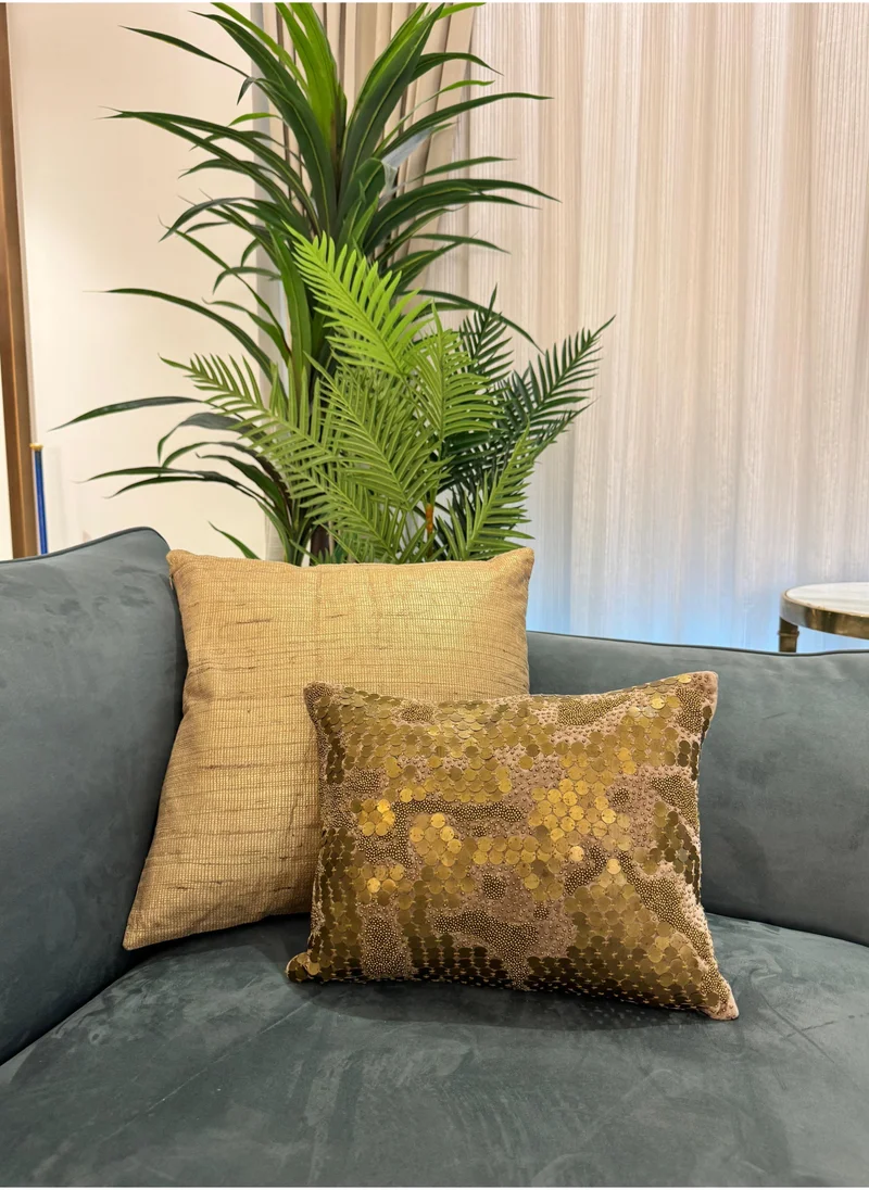 Tohfa Luxe Golden Dusk Cushion with Filler