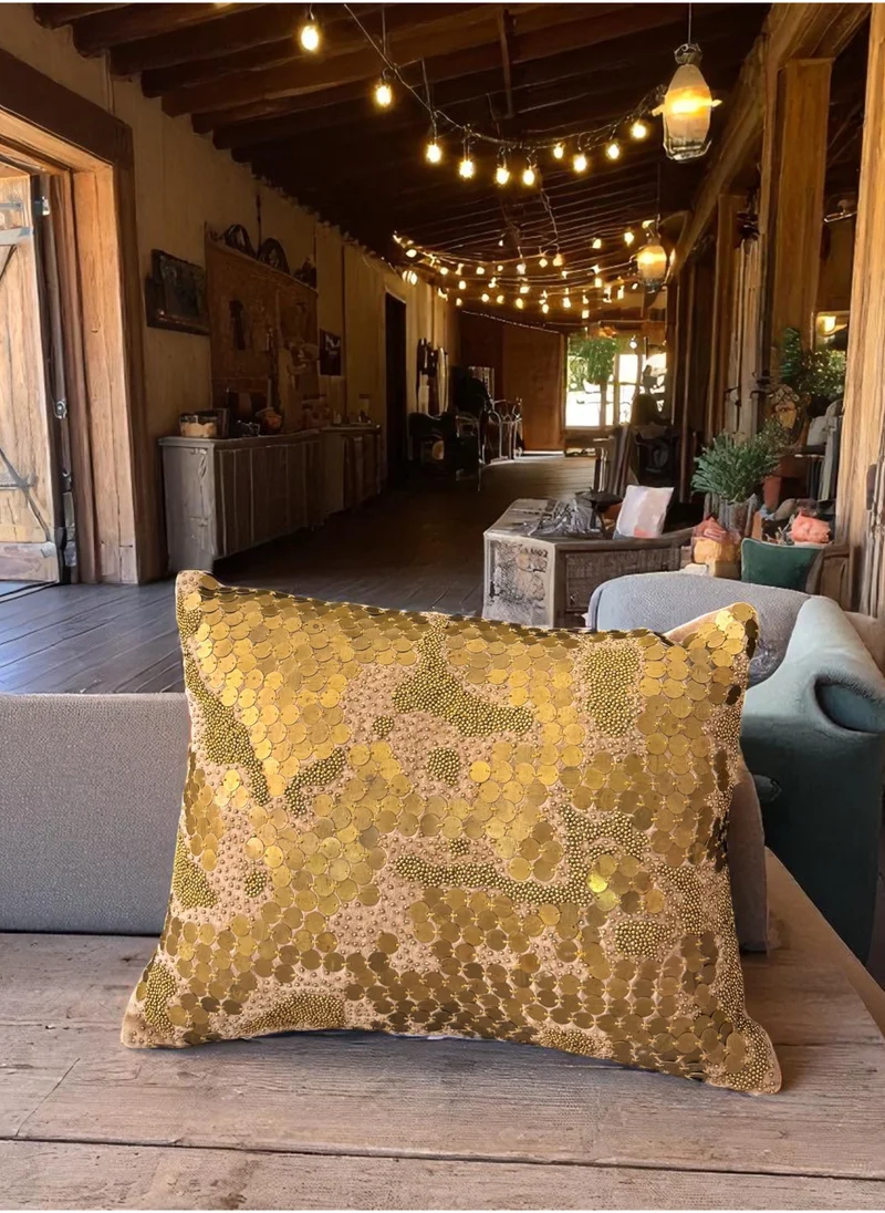Tohfa Luxe Golden Dusk Cushion with Filler