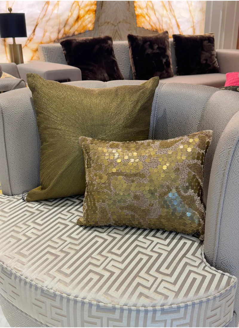 Tohfa Luxe Golden Dusk Cushion with Filler