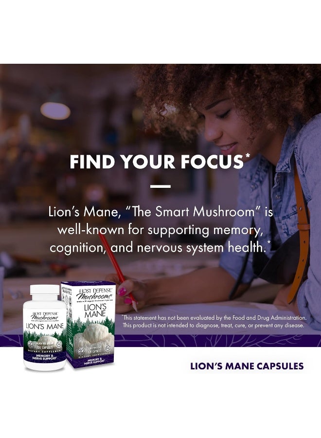 Host Defense Lion's Mane Capsules - 120 Veg Caps - Image 3