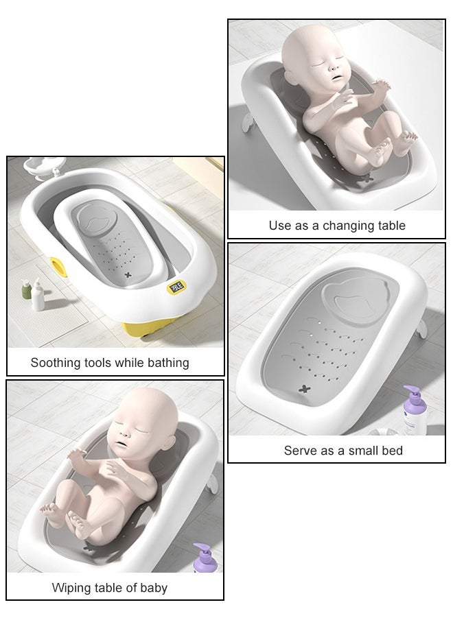 BAYBEE Baby Bath Seat Chair For Newborn Babies And Height Adjustable Toddlers Baby Shower Seater For Kids 0-12 Months Grey  - Image 2