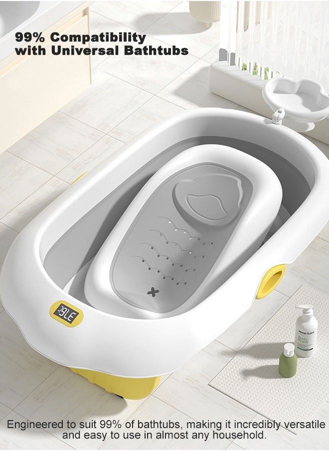 BAYBEE Baby Bath Seat Chair For Newborn Babies And Height Adjustable Toddlers Baby Shower Seater For Kids 0-12 Months Grey  - Image 4