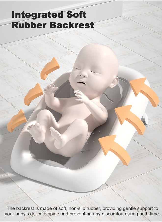BAYBEE Baby Bath Seat Chair For Newborn Babies And Height Adjustable Toddlers Baby Shower Seater For Kids 0-12 Months Grey  - Image 3