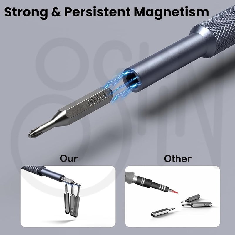 Ostin Precision Screwdriver Set 24 in 1 Mini Magnetic Small Screwdriver Set Case for PC Eyeglasses Computer Electronic Watch Repair Kit with Tiny Screw Driver - Image 5