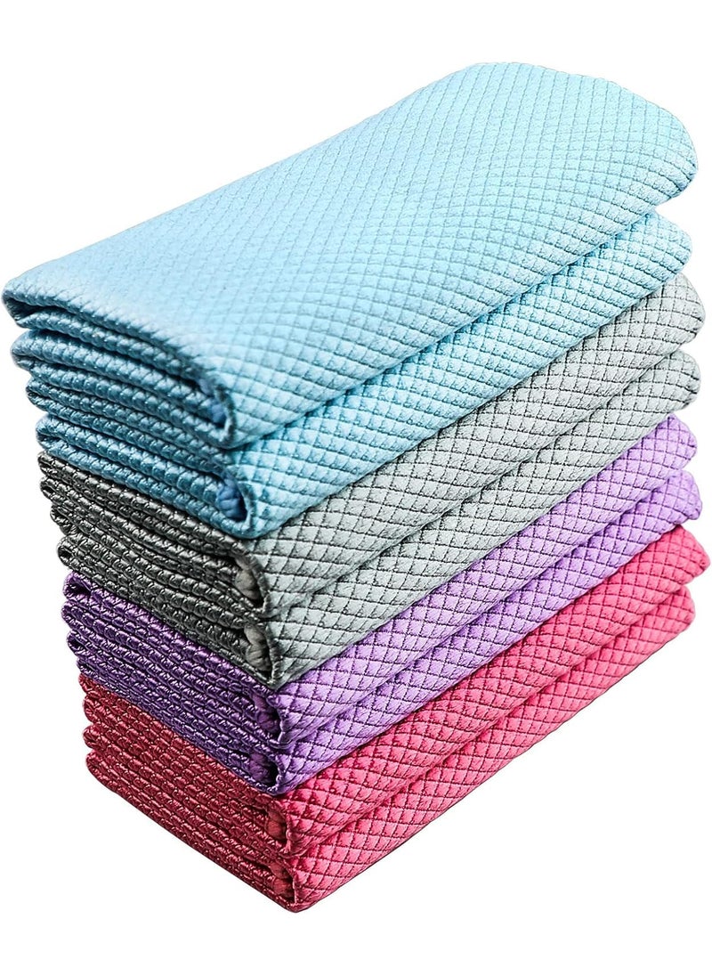 Trifecta Trifecta Fish Scale Streak Free Magic Glass Window Car Mirror Microfiber Cleaning Cloth Cleaner ClothsLint Free Stainless Steel Windshield Shower Cleaning ClothMiracle Polishing Towels Shiny Wipes 