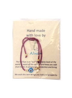 Alwan String Bracelet with an Evil Eye and a Small Pearl  - Image 4
