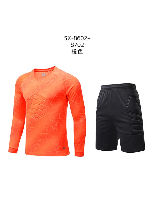 Long-sleeved Goalkeeper's Clothing Football Training Clothing Suit Men's Youth Competition Team Clothing Football Appearance Clothing