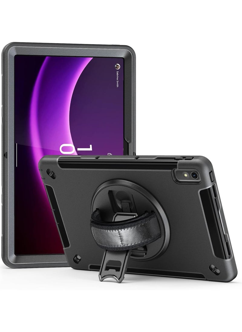 General Case Compatible with Lenovo Tab P11 2nd Gen 11.5" (TB-350FU/TB-350XU), Heavy Duty Rugged Protective Cover with 360° Rotating Kickstand & Hand Strap, Shoulder Strap, Pencil Holder  - Image 1