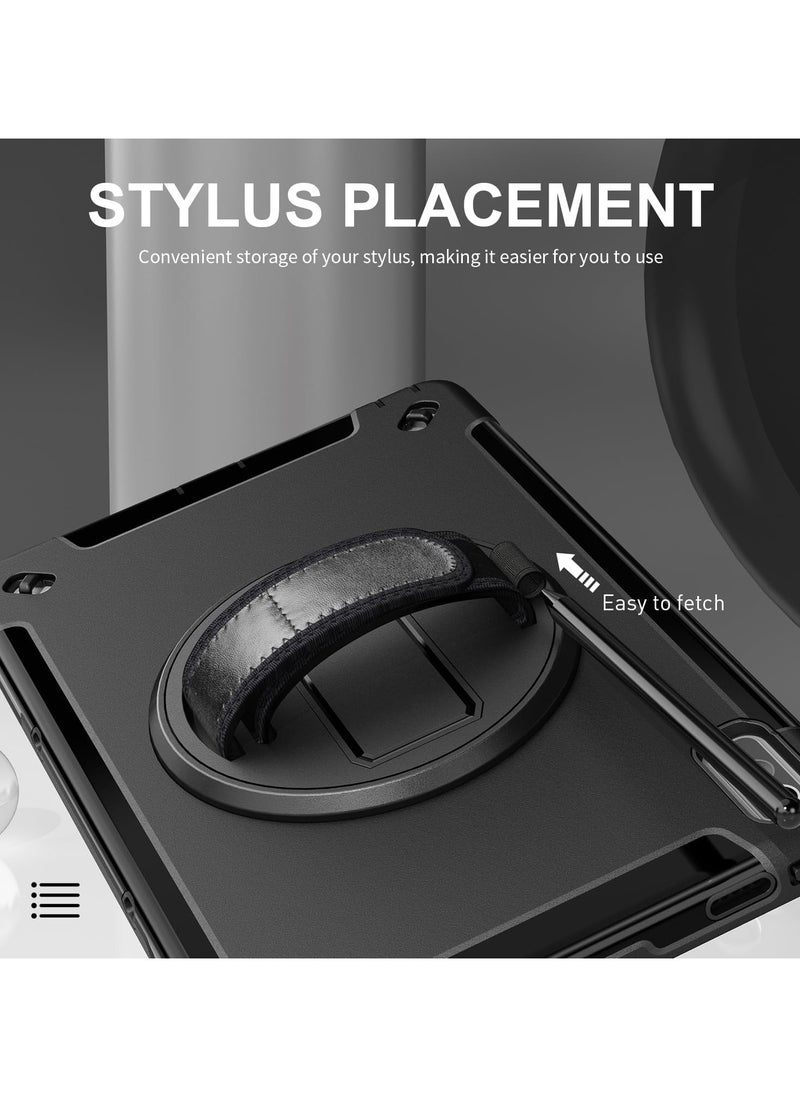 General Case Compatible with Lenovo Tab P11 2nd Gen 11.5" (TB-350FU/TB-350XU), Heavy Duty Rugged Protective Cover with 360° Rotating Kickstand & Hand Strap, Shoulder Strap, Pencil Holder  - Image 3