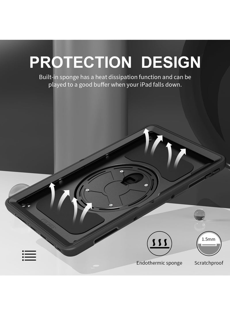 General Case Compatible with Lenovo Tab P11 2nd Gen 11.5" (TB-350FU/TB-350XU), Heavy Duty Rugged Protective Cover with 360° Rotating Kickstand & Hand Strap, Shoulder Strap, Pencil Holder  - Image 5