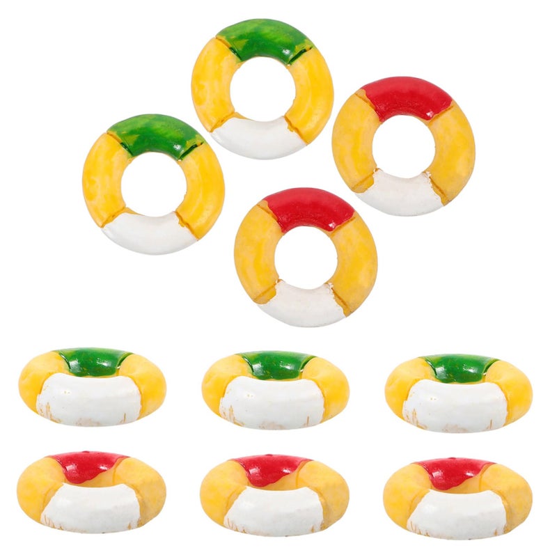 Miniature Swim Rings For Bathtub Models 10Pcs Lightweight DIY Scene Props - Image 2