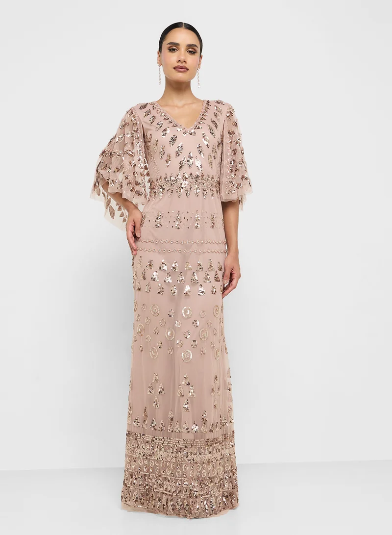 Amelia Rose Embellished Maxi Dress